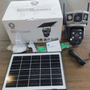 Wireless Solar Powered Security Camera with Dual Lens